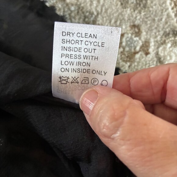 Carlisle Collection Silk & Velvet Burnout Blouse With Sparkle - Evening Sz 8 - Picture 10 of 11